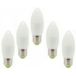 Набор светодиодных LED ламп FERON LB-97: свеча 5W E27 5 штук